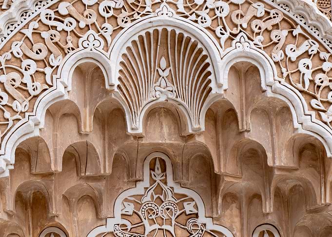 Intricate Moorish Architectural Stucco Carving