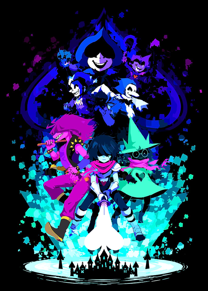 Deltarune Characters Battle Illustration