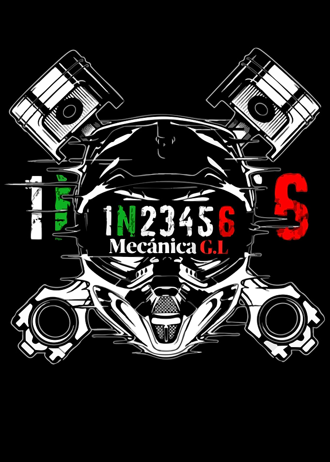 Motorcycle Mechanic Helmet and Piston Design