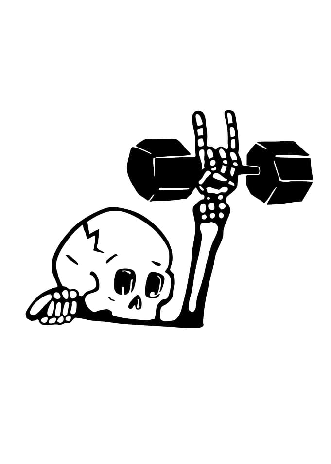 Skull Lifting Dumbbell Rock Hand