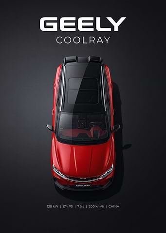 Geely Coolray Top View Poster