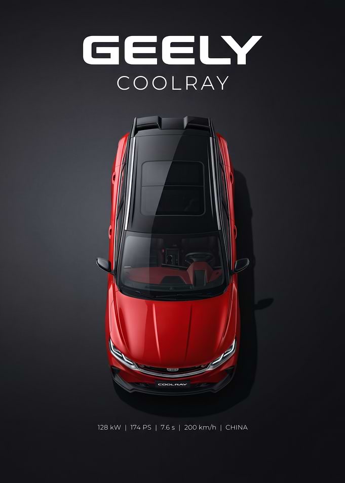 Geely Coolray Top View Poster