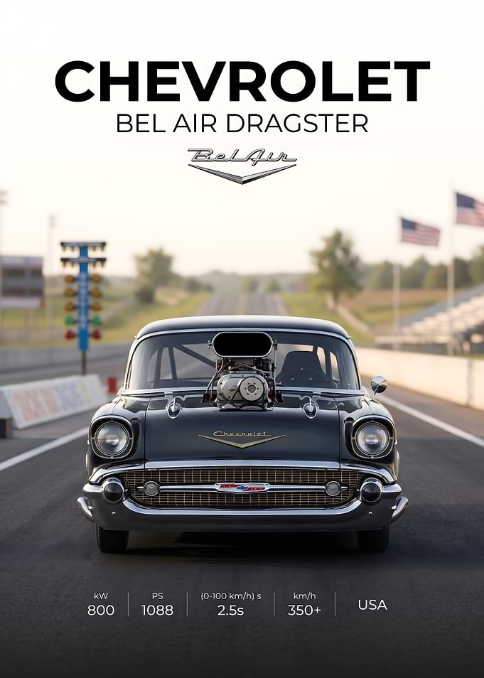Chevrolet Bel Air Dragster Poster