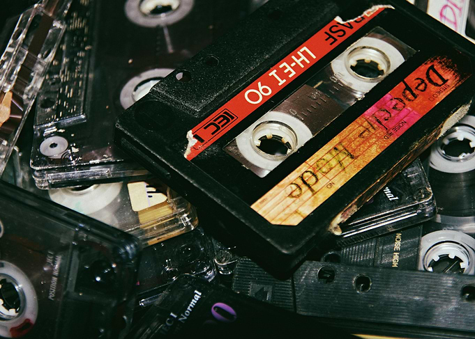 Vintage Depeche Mode Cassette Tape Pile