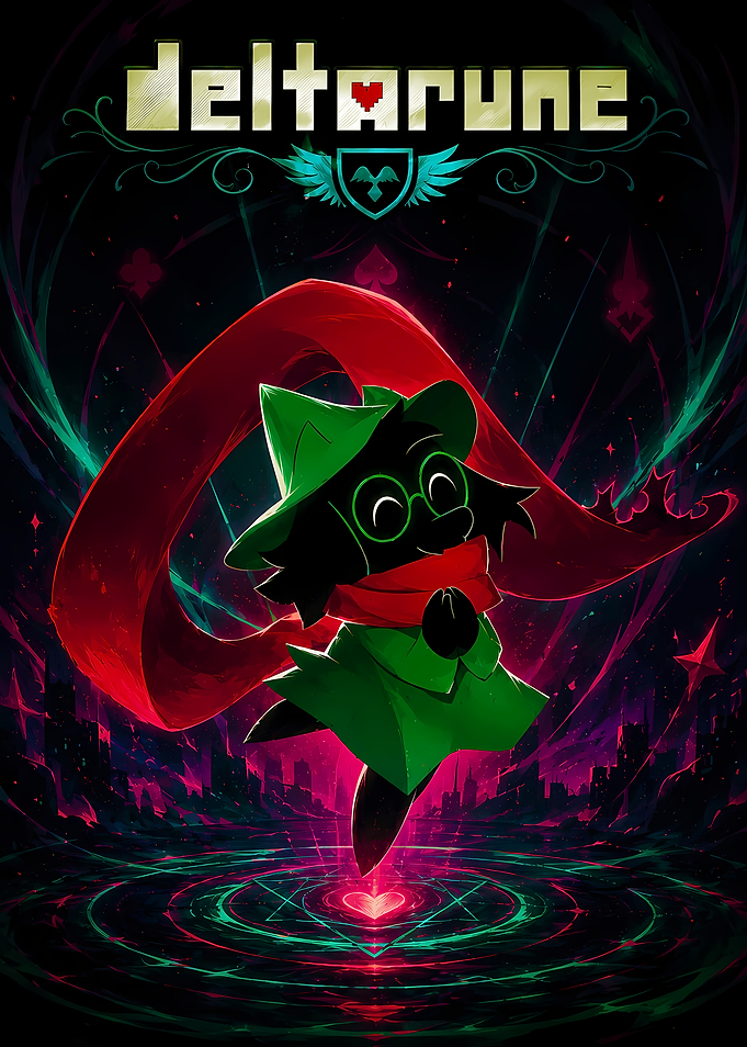 Deltarune Ralsei Digital Art Poster