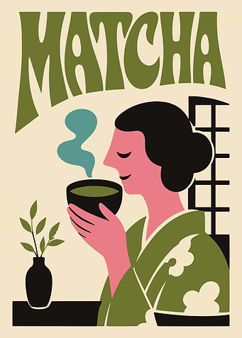 Minimalist Matcha Tea Poster