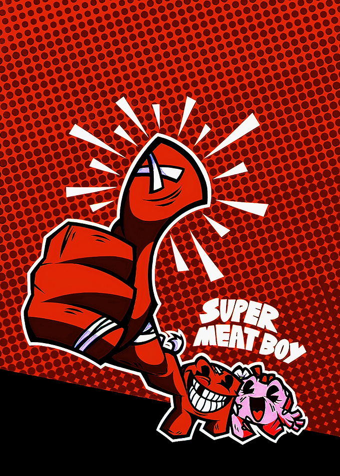 Super Meat Boy Pop Art Poster
