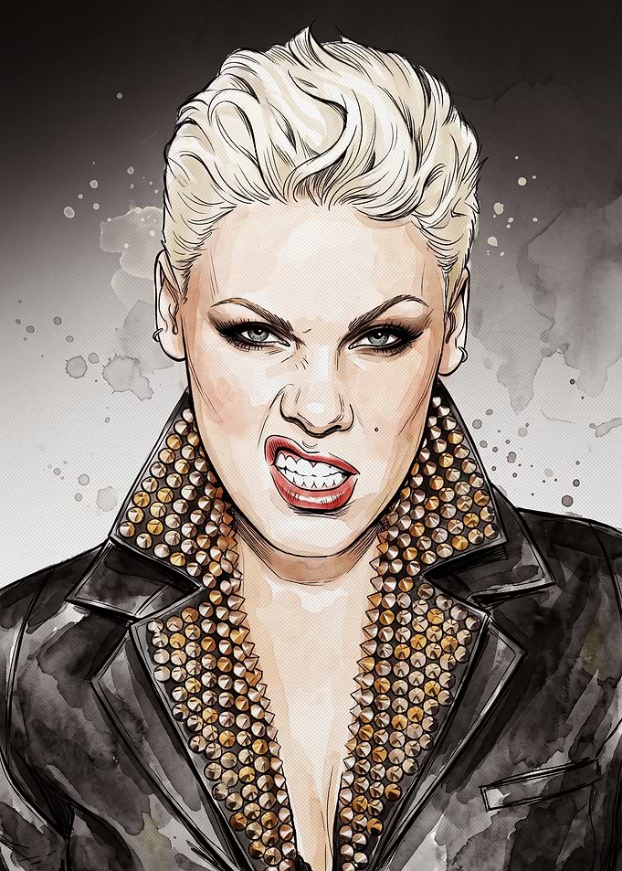 Portrait of Singer Pink