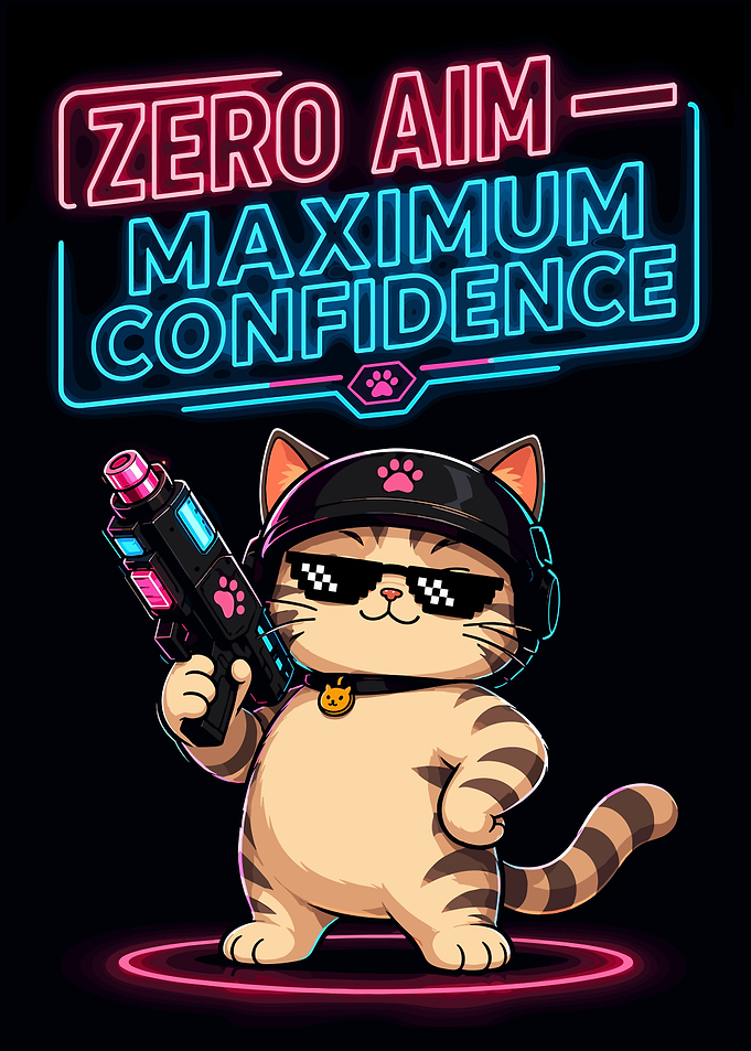 Funny Gaming Cat Zero Aim