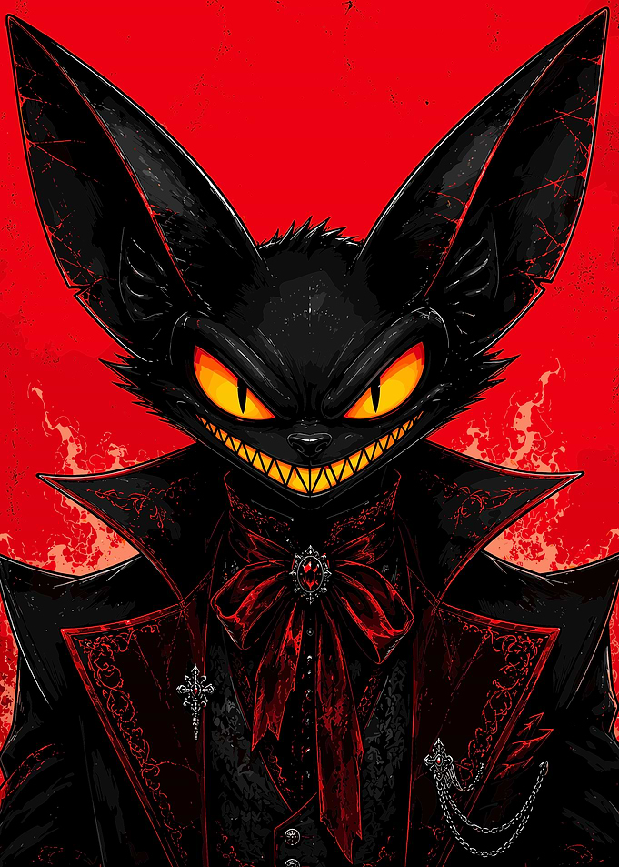 Vampiric Bat Creature in Formal Attire