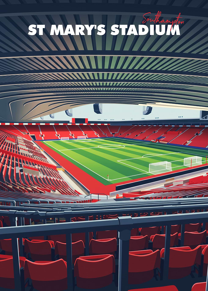 St Mary's Stadium Southampton Poster
