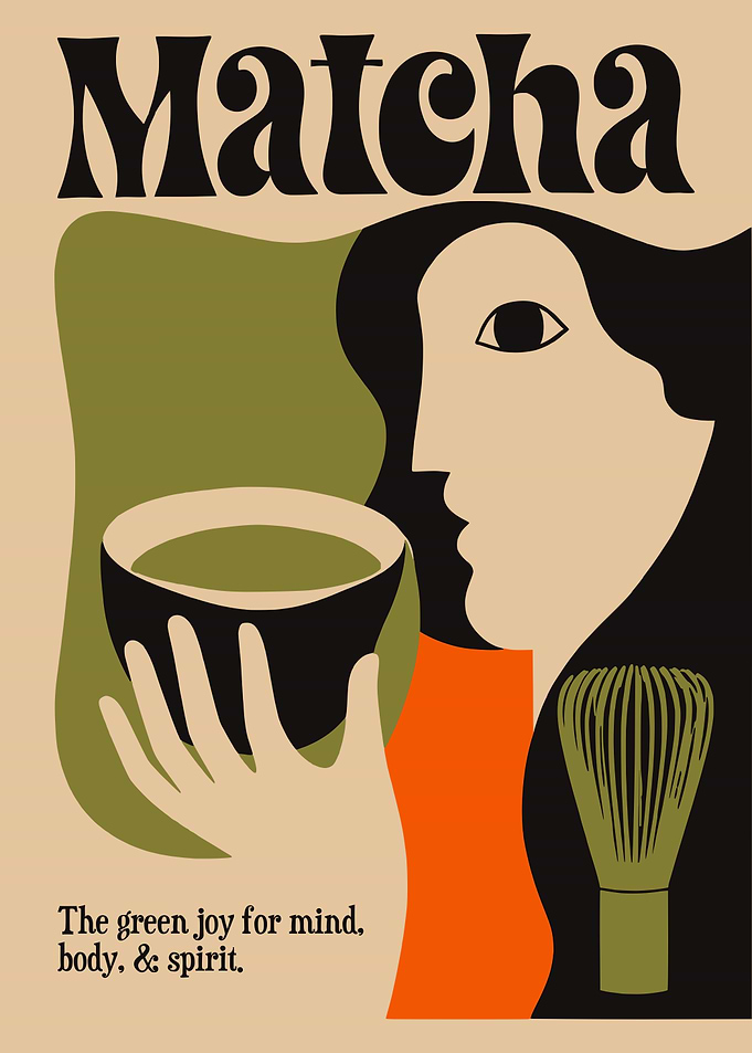 Minimalist Matcha Tea Poster