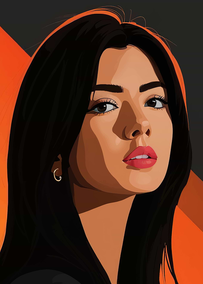 Digital Portrait of Dua Lipa