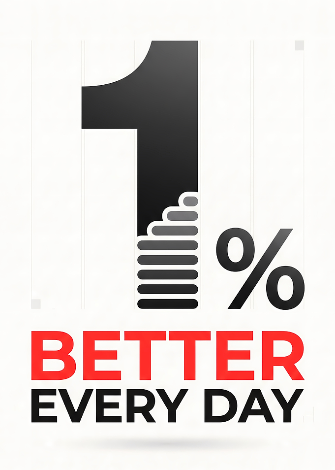 1 percent Better Every Day Motivational Poster