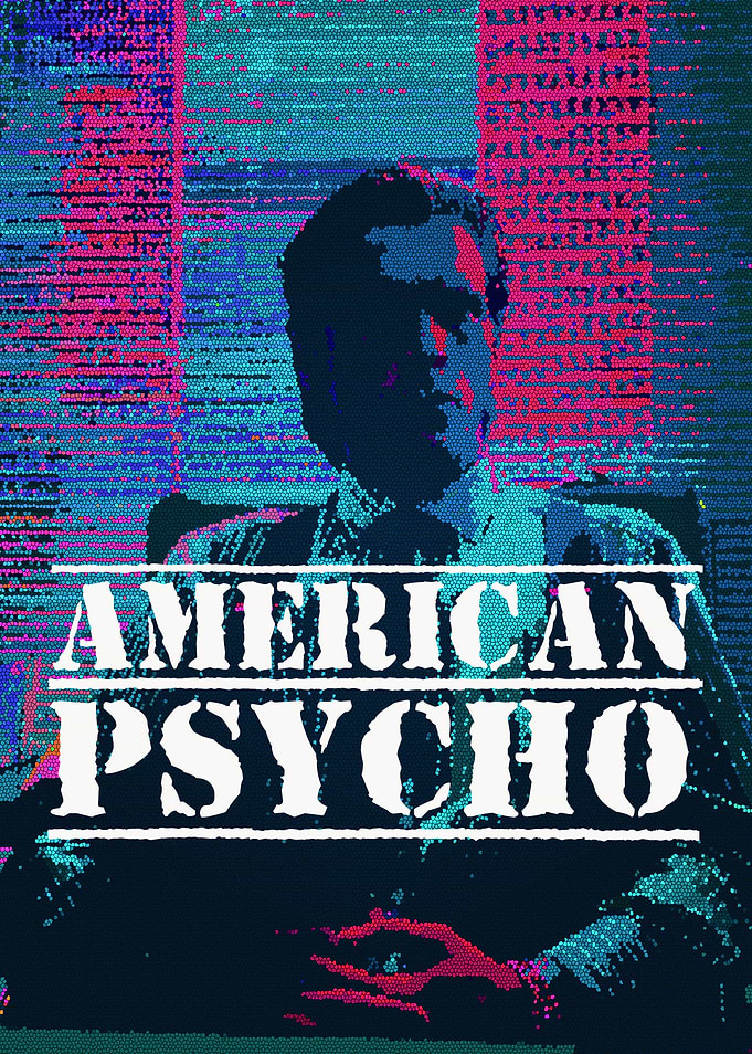American Psycho Glitch Art Poster