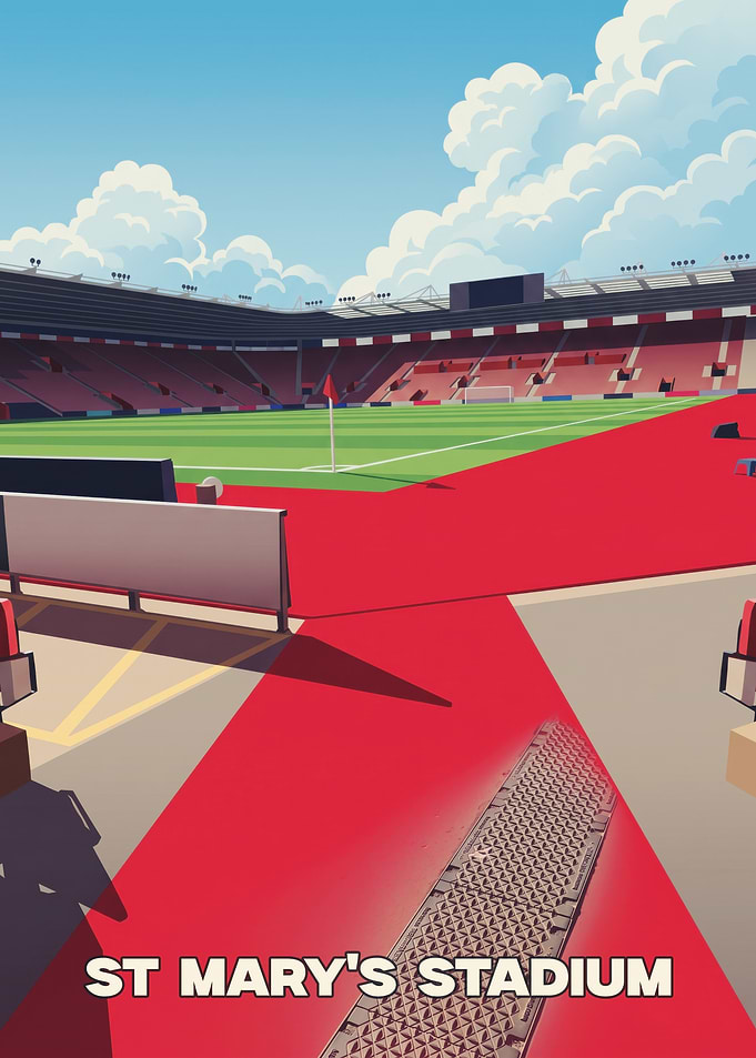 St Mary's Stadium Minimalist Poster