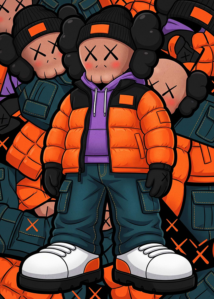 KAWS Companion Streetwear Character Illustration