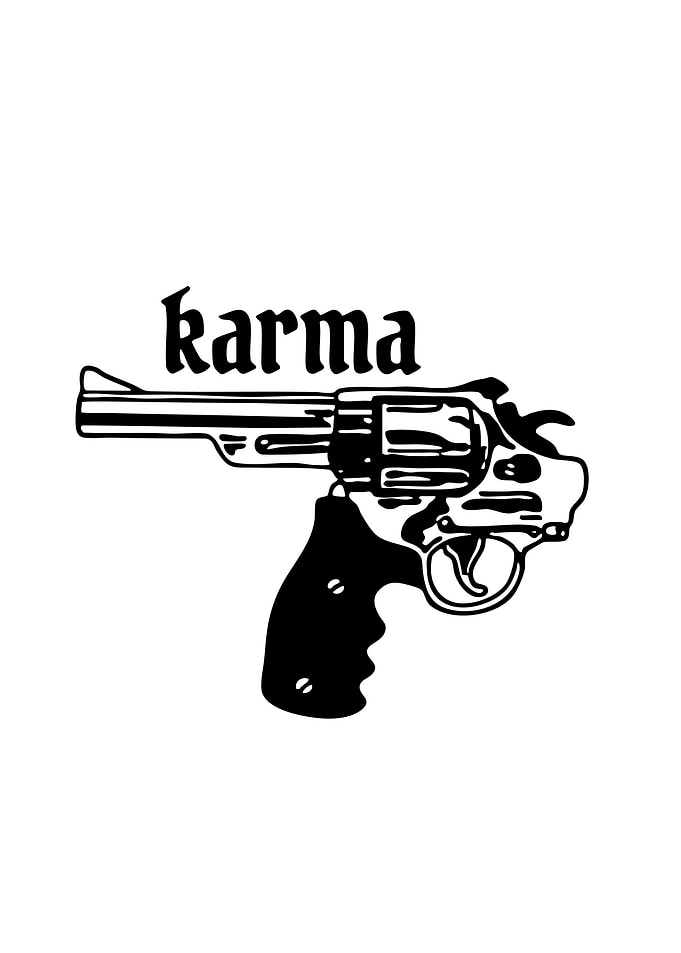 Karma Revolver Minimalist Graphic