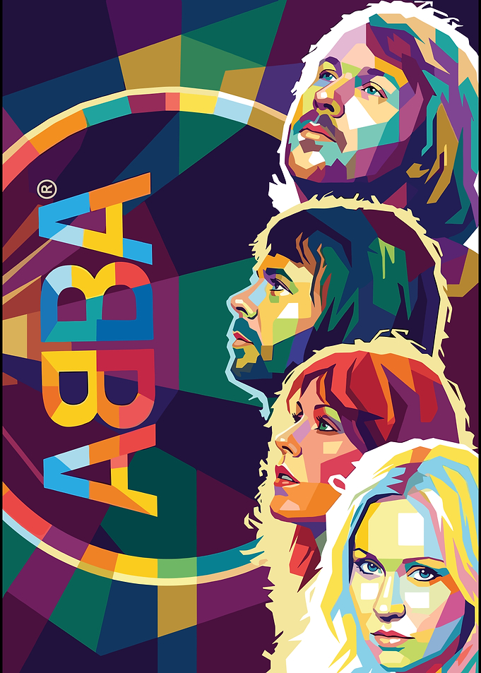 ABBA Pop Art Portrait Poster