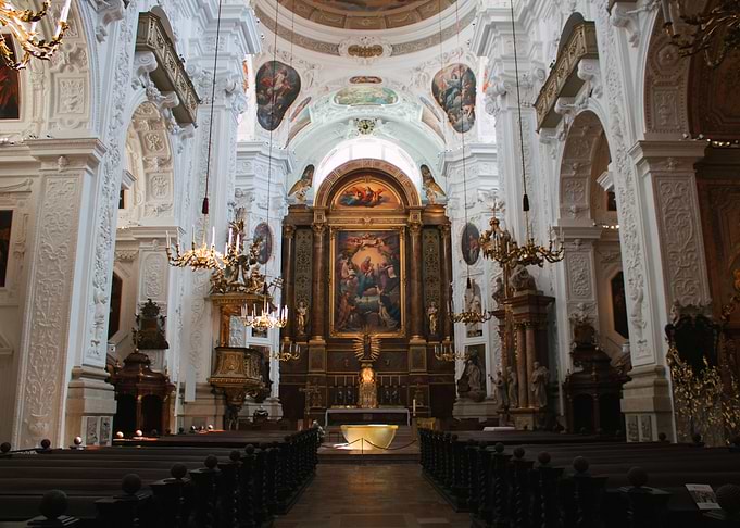 Ornate Baroque Church Interior
