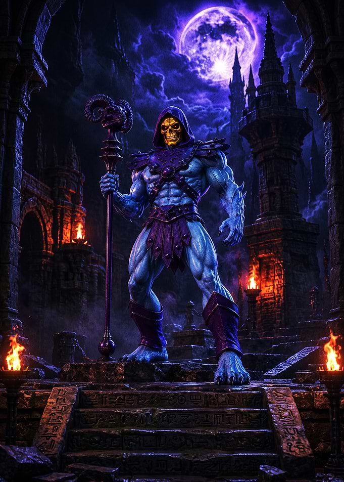 Skeletor Standing in Snake Mountain