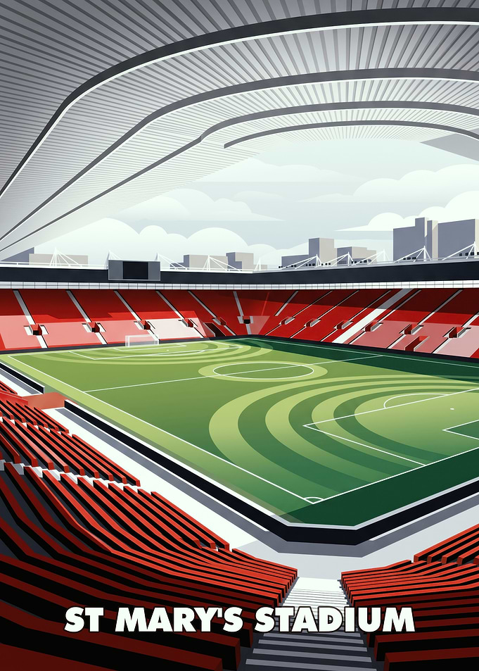 St Mary's Stadium Minimalist Poster