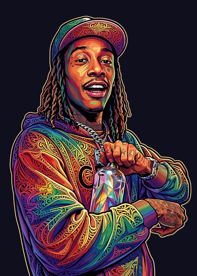 Wiz Khalifa Psychedelic Portrait