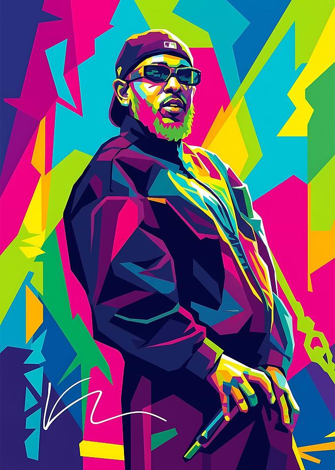 Kendrick Lamar Pop Art Portrait