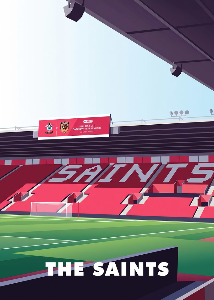 Southampton FC St Mary's Stadium Poster