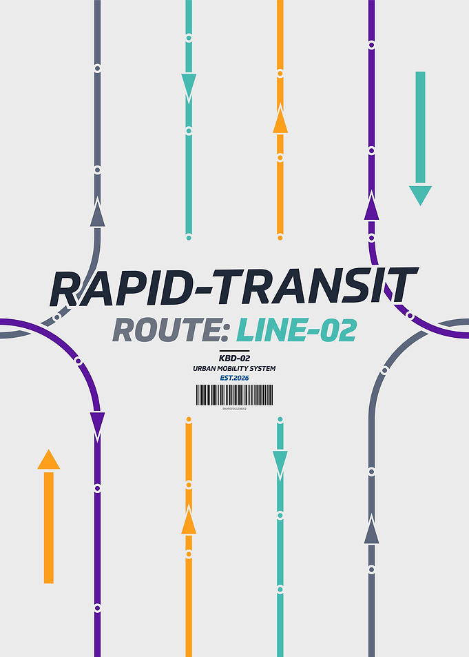 Rapid Transit Line 02 – Minimal Vector Poster