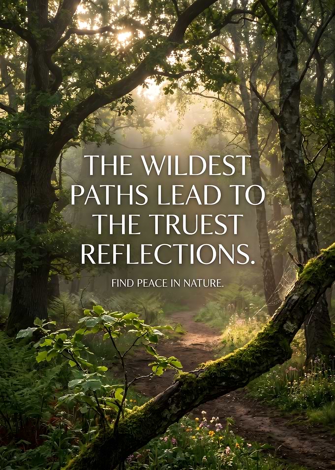 Inspirational Nature Forest Path Poster