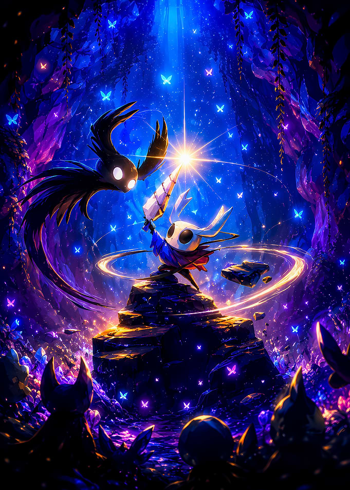 Hollow Knight Battle in Radiant Cave