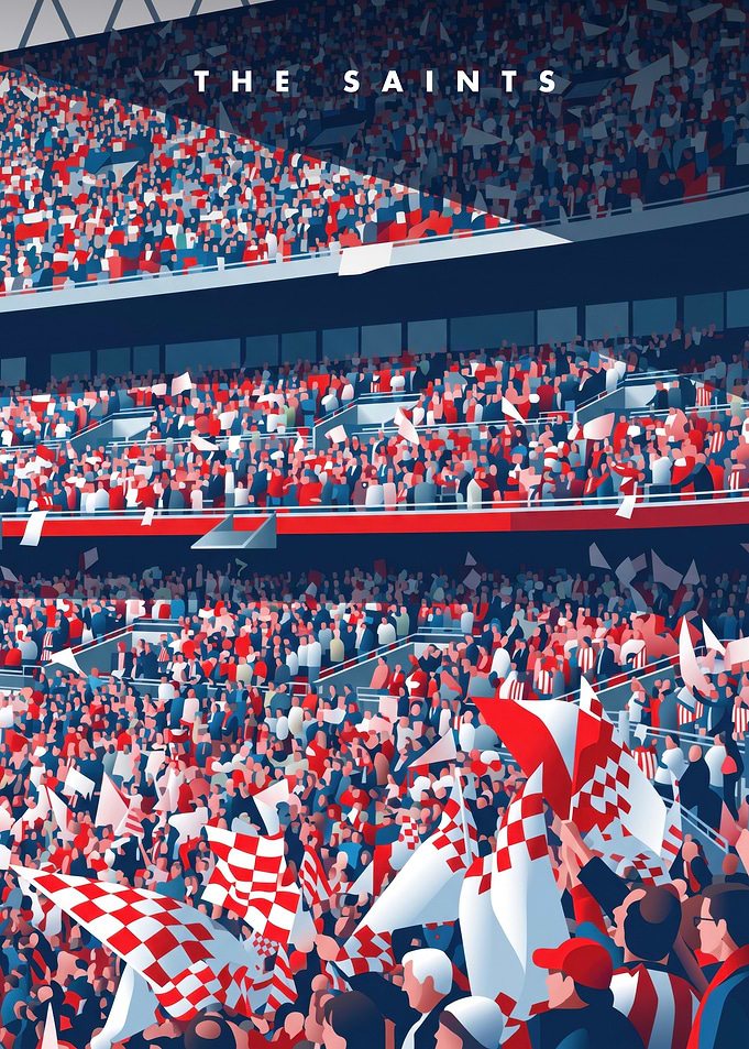 The Saints Stadium Crowd Poster