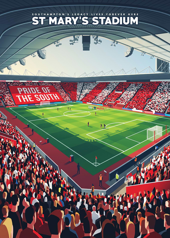St Mary's Stadium Southampton Poster