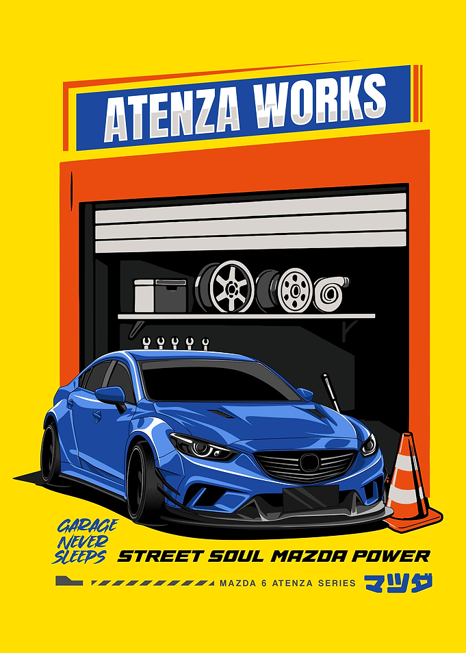 Atenza Works Mazda 6 Garage Poster