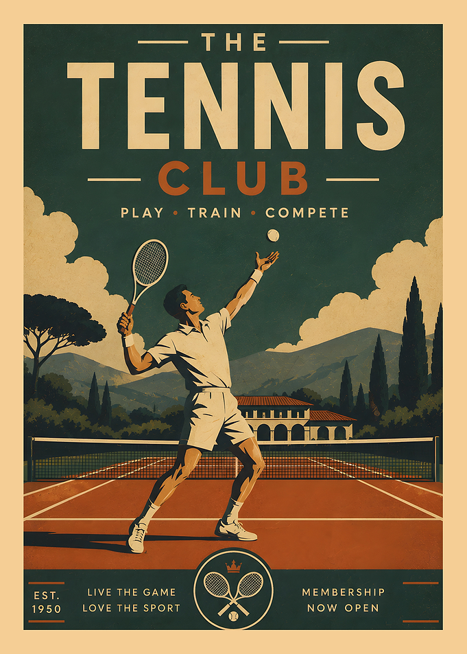 Vintage Tennis Club Retro Match
