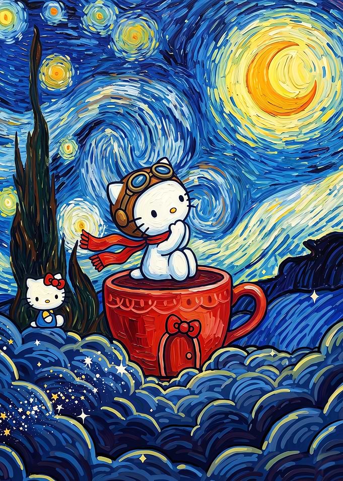 Hello Kitty Starry Night Mashup