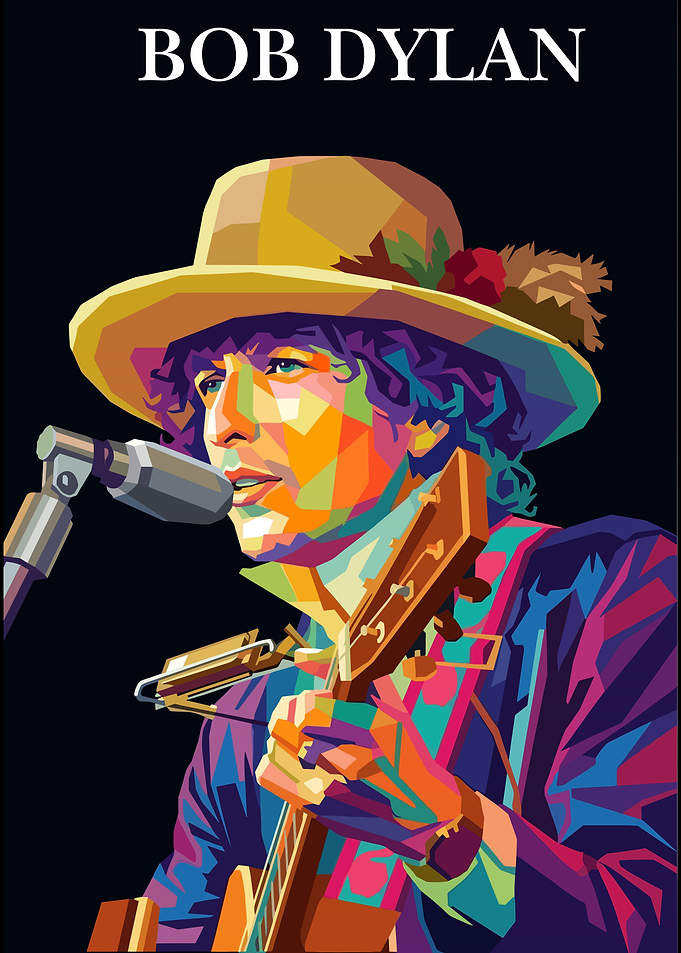 Bob Dylan Pop Art Portrait