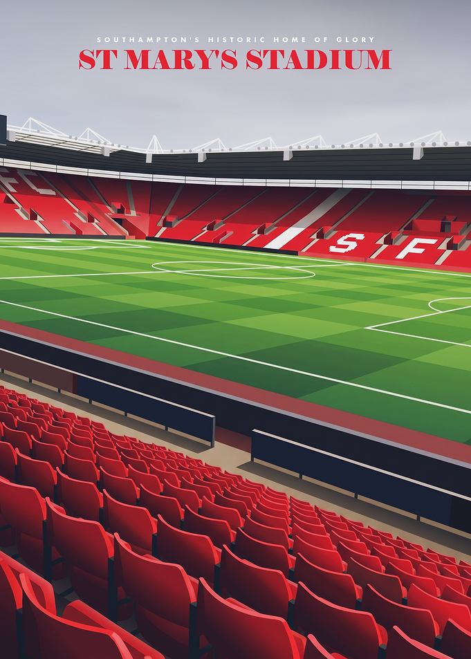 St Mary's Stadium Southampton Poster
