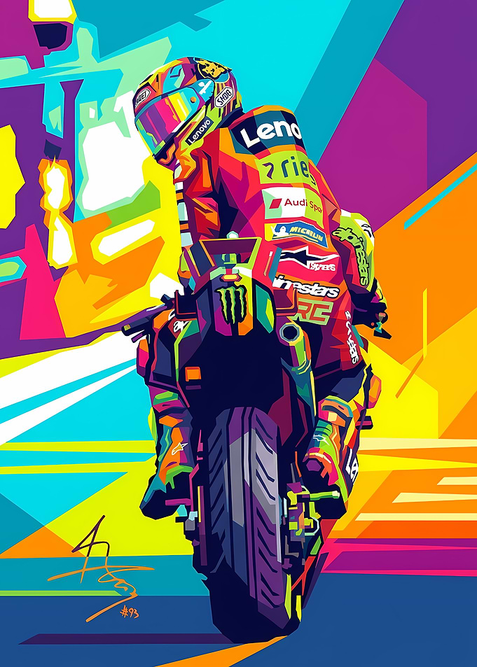 Marc Marquez MotoGP Pop Art Poster