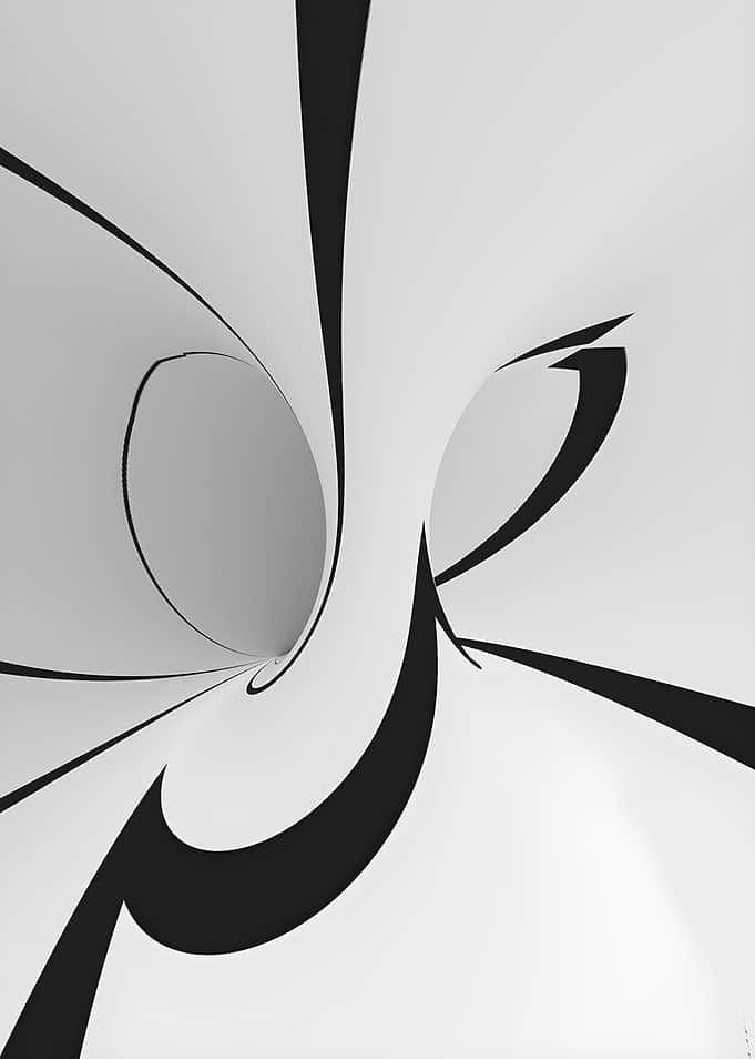 Abstract Black and White Vortex