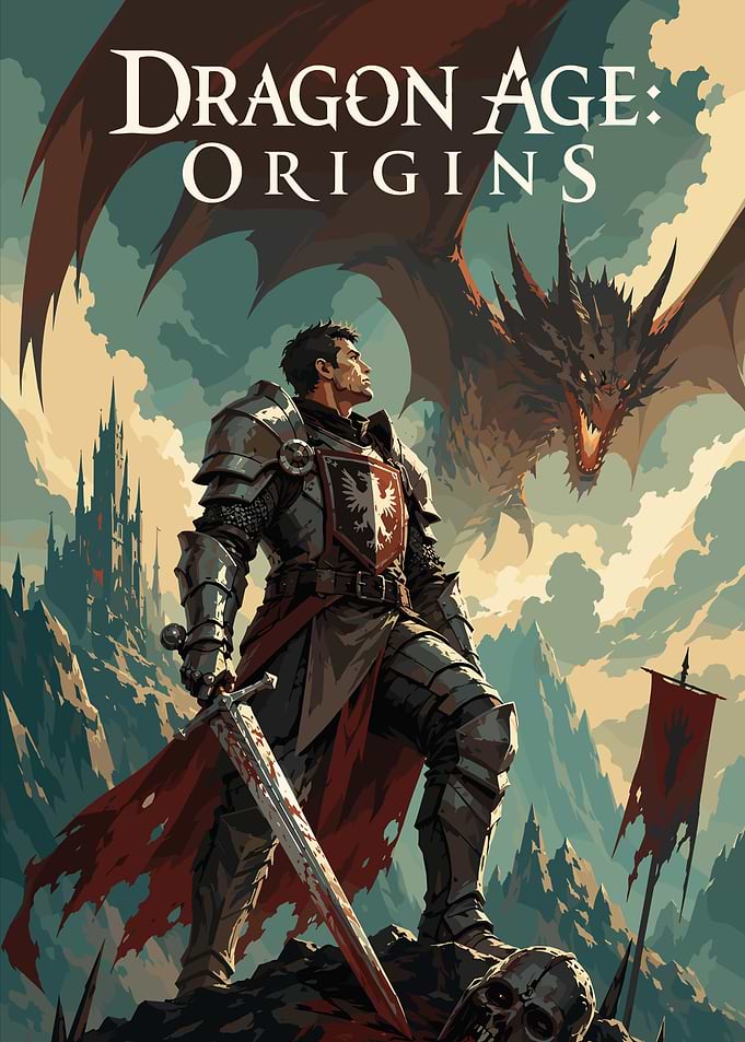 Dragon Age: Origins Pixel Art Poster