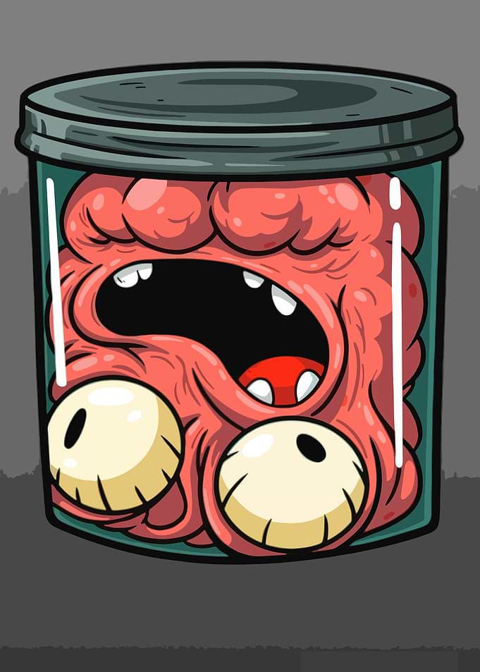 Cartoon Brain in a Jar