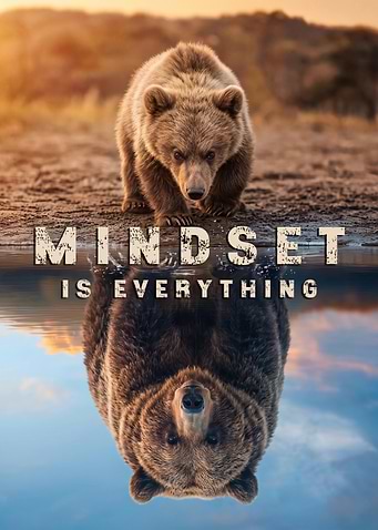 Mindset Is Everything Bear Reflection Poster