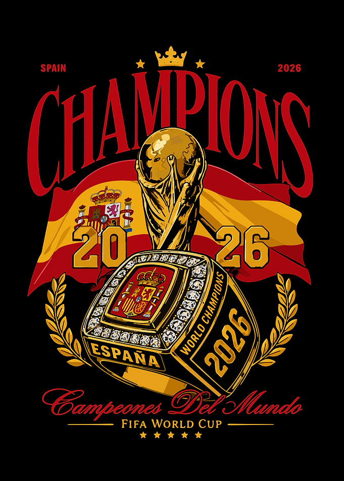 Spain 2026 World Cup Champions Graphic