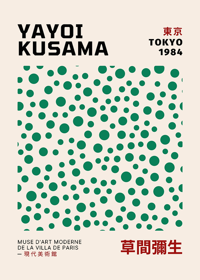 Yayoi Kusama Polka Dot Art Poster