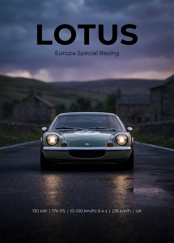 Lotus Europa Special Racing Poster