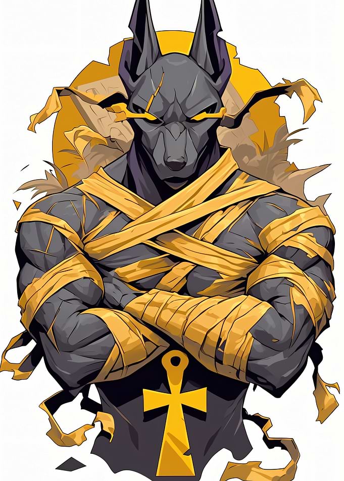 Anubis Egyptian God Illustration