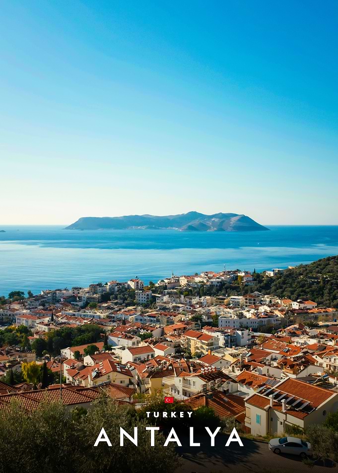 Antalya Turkey Coastal Town View