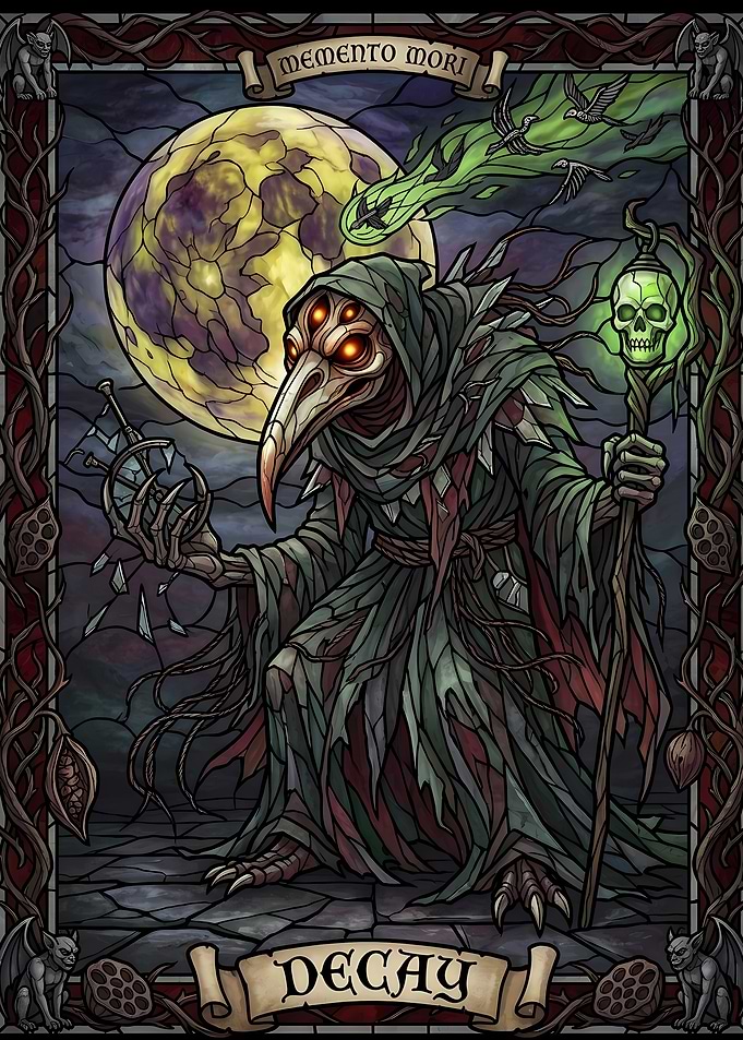 Memento Mori Decay Plague Doctor Art